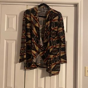 Boutique wool Aztec print cardigan